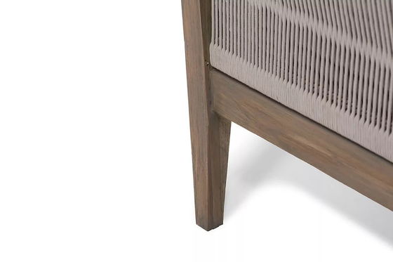 Set da giardino AJUNION Luxury Teak Wood Mobili da esterno Set di salotto Set di corde di poliestere moderno