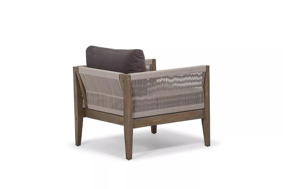 Set da giardino AJUNION Luxury Teak Wood Mobili da esterno Set di salotto Set di corde di poliestere moderno