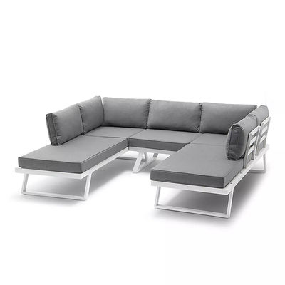Moderno Arredamento In Aluminio Per Patio Sedie Da Sole Per Divano Da Giardino Set Lounge Sezionale