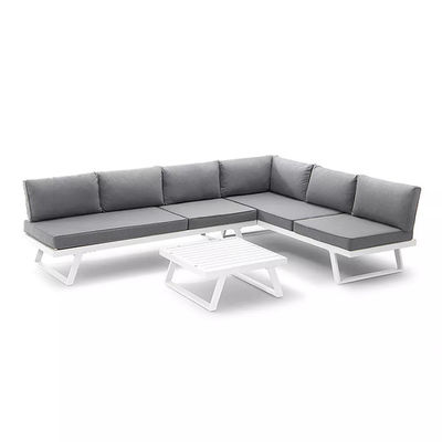 Moderno Arredamento In Aluminio Per Patio Sedie Da Sole Per Divano Da Giardino Set Lounge Sezionale
