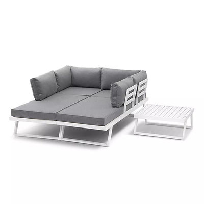 Moderno Arredamento In Aluminio Per Patio Sedie Da Sole Per Divano Da Giardino Set Lounge Sezionale
