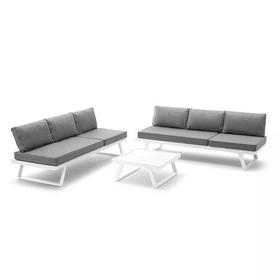 Moderno Arredamento In Aluminio Per Patio Sedie Da Sole Per Divano Da Giardino Set Lounge Sezionale