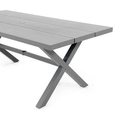 AJUNION X Form Outdoor Dining Set per ristorante 76"D x 36"W x 30'H