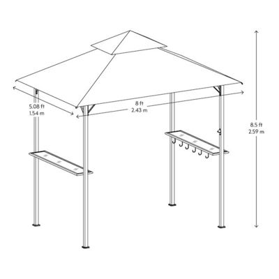 Tenda per barbecue all'aperto con gazebo