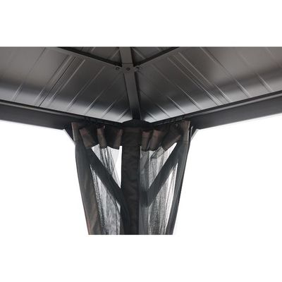 Tessuto di poliestere AJUNION 10x10ft acciaio galvanizzato doppio tetto baldacchino con cerniera