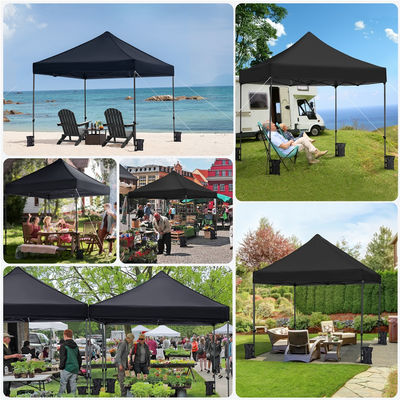 Tenda da sole da spiaggia all'aperto Gazebo D300 x W300 x H341cm Canopy pop up con sacchetto di sabbia