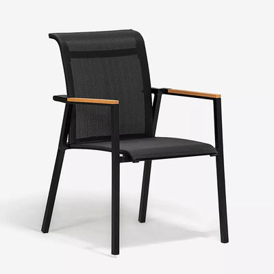 Sedie impilabili e tavolo estensibile AJUNION Set da pranzo in alluminio per patio o giardino