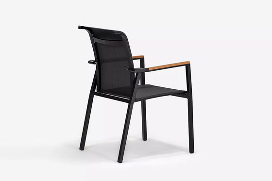 Sedie impilabili e tavolo estensibile AJUNION Set da pranzo in alluminio per patio o giardino
