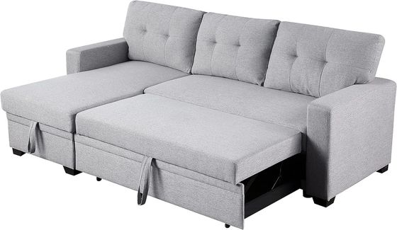Imballaggio per posta Tutto il tempo Tessuto a forma di L Divano sezionale Letto salotto Set con cuscini