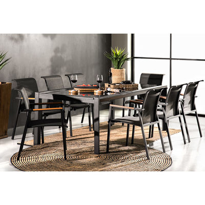 Tavolo da pranzo estensibile da 8 posti con poltrona in design di lusso moderno