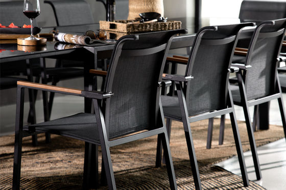 Tavolo da pranzo estensibile da 8 posti con poltrona in design di lusso moderno