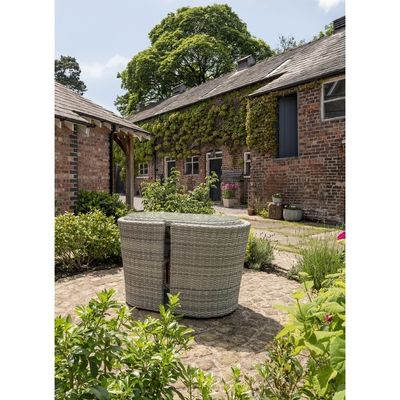 Small Space Solution Outdoor Bistro Set con sedie W67 x D57 x H74cm Dimensione e confezionamento della posta