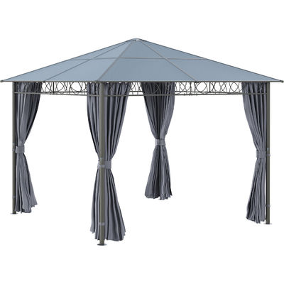 Cornice in acciaio AJUNION Canopy impermeabile esterno Rifugio Gazebo con tetto in policarbonato