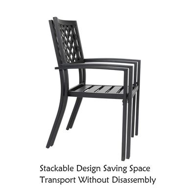 Balcone esterno Bistro Set Arredamento da giardino in metallo con design pieghevole e 2 posti a sedere