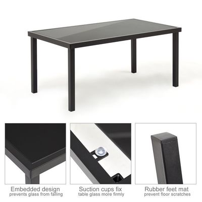 Set per balcone o salotto a cornici metalliche Set da giardino per relax esterno a 4 posti a sedere