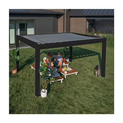 AJUNION 14x10 terrazzo giardino tetto pergola con baldacchino morbido e telaio in acciaio