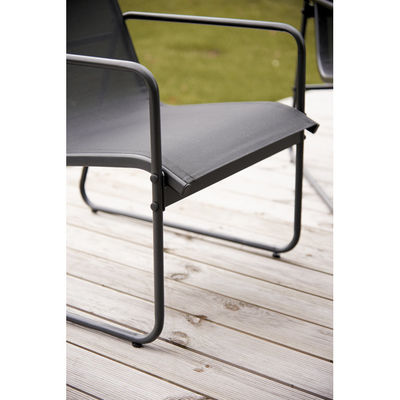 Metalli mobili Patio Set per giardino nel cortile AJUNION 4 posti Conversazione Lounge Set