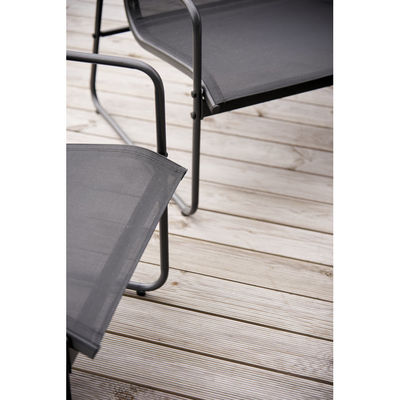 Metalli mobili Patio Set per giardino nel cortile AJUNION 4 posti Conversazione Lounge Set