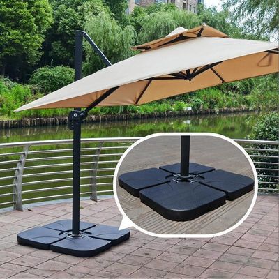 Moderno design 50L x 50W x 7.5Hcm Plastico base ombrello Stand con acqua o sabbia riempita