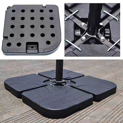 Moderno design 50L x 50W x 7.5Hcm Plastico base ombrello Stand con acqua o sabbia riempita