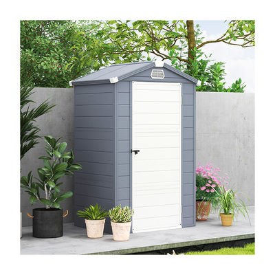 Sostenibile AJUNION capannone da giardino in plastica impermeabile con telaio in alluminio e casa degli attrezzi