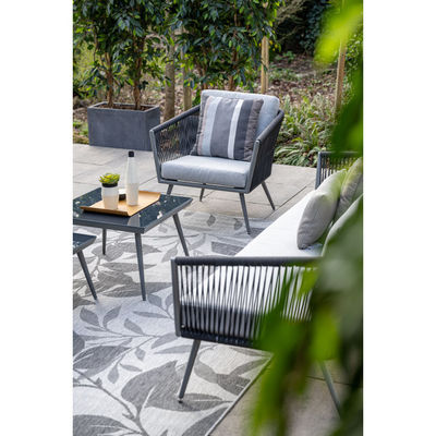 Arredamento da giardino in alluminio Set salotto con tavolo da caffè Dimensioni L60 x D60 x H39cm