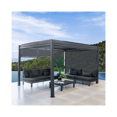 Canopy bioclimatico in alluminio all'aperto AJUNION Louver impermeabile giardino Pergolas ponte