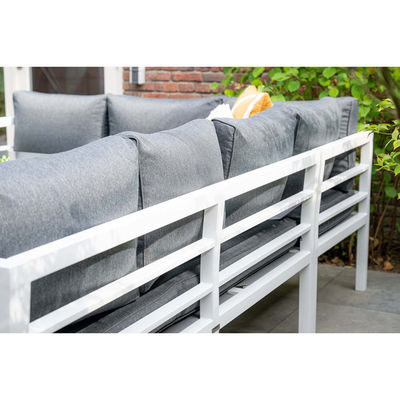 Tavolo da pranzo in alluminio per esterni Arredamento da giardino set con panca di AJUNION