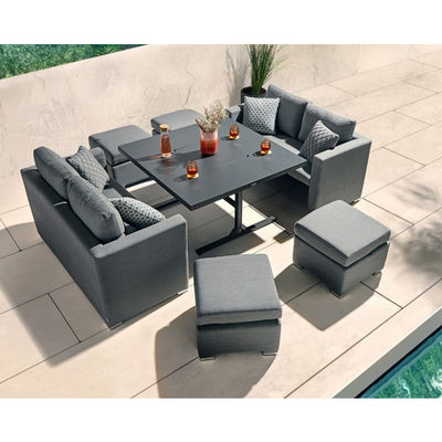 Moderno design mobili da giardino Divano Set con camino Tavolo Tavolo Dimensioni W126 x D126 x H71cm