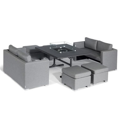 Moderno design mobili da giardino Divano Set con camino Tavolo Tavolo Dimensioni W126 x D126 x H71cm