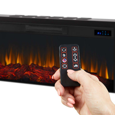 Caminetto elettrico con deposito di legna da ardere e controllo remoto di 100 BTU
