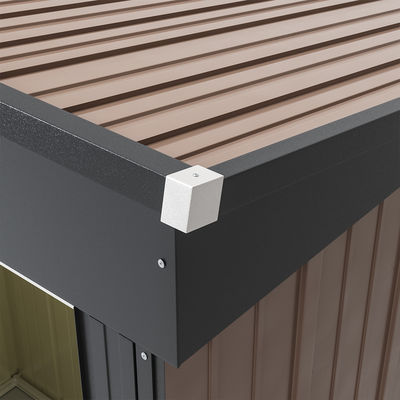 Acqua resistente Metal Storage Shed Acciaio Casa da giardino Color Acciaio Placca Acciaio Galvanizzato