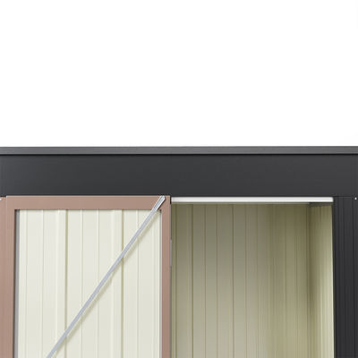 Acqua resistente Metal Storage Shed Acciaio Casa da giardino Color Acciaio Placca Acciaio Galvanizzato