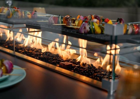 Confezionamento della posta AGUNION Tutti i meteo Set da pranzo all' aperto con tavolo a fuoco