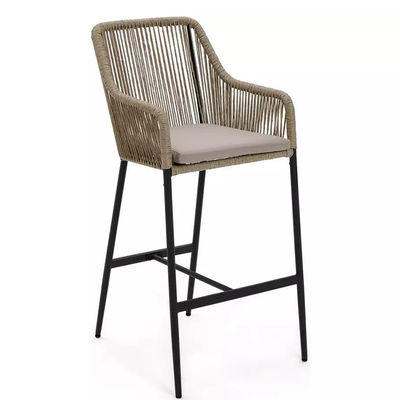 Moderno design AJUNION Metallo 4 posti Set Bar Giardino Rattan Weave Set da pranzo esterno