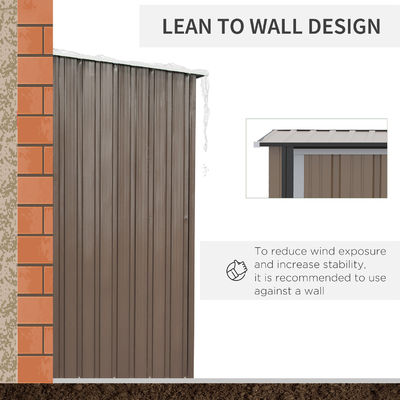 AJUNION 5x3FT Galvanizzato Steel Outdoor Shed per strumenti sostenibili e deposito di biciclette