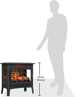 Area di riscaldamento di 1000 piedi quadrati Camino elettrico con fiamma 3D e design ecologico
