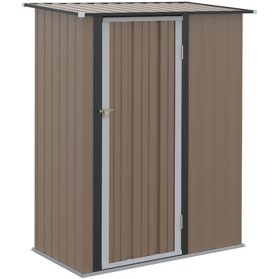 AJUNION 5x3FT Galvanizzato Steel Outdoor Shed per strumenti sostenibili e deposito di biciclette