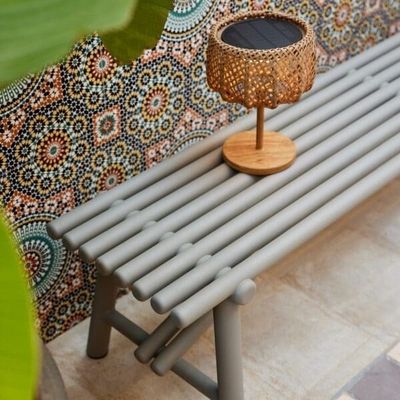 Set da pranzo all'aperto minimalista AJUNION Mobili in alluminio di lusso per giardino o cottage