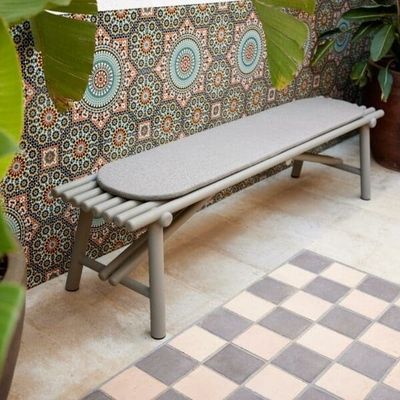 Set da pranzo all'aperto minimalista AJUNION Mobili in alluminio di lusso per giardino o cottage