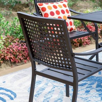 Set giardino AJUNION elegante e funzionale con L64 x W39 x H29 Inch Dimensioni del tavolo da pranzo