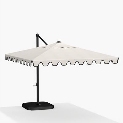 18" W x 103" H AJUNION Moderno ombrello impermeabile in alluminio per ristoranti commerciali