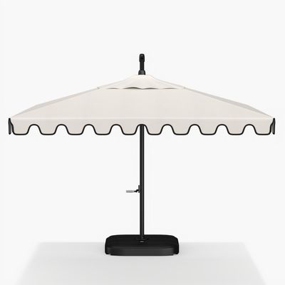18" W x 103" H AJUNION Moderno ombrello impermeabile in alluminio per ristoranti commerciali