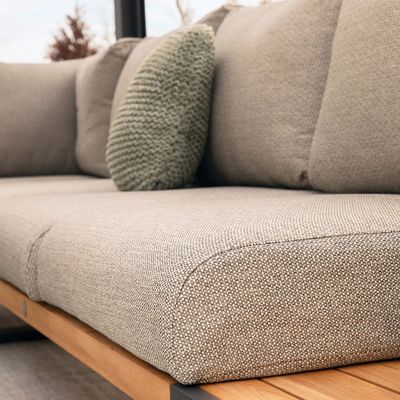 Moderno e elegante divano di angolo in legno di teak per hotel commerciale