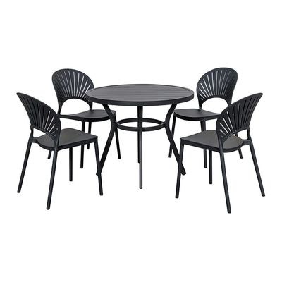 Tavola rotonda e poltrona L 52 x W45 x H83cm Set per la vita all'aperto di AJUNION
