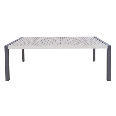 Set da pranzo all'aperto con panca AJUNION 9 pezzi telaio in alluminio e mobili per patio in metallo