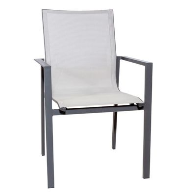 Set da pranzo all'aperto con panca AJUNION 9 pezzi telaio in alluminio e mobili per patio in metallo