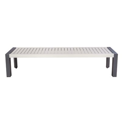 Set da pranzo all'aperto con panca AJUNION 9 pezzi telaio in alluminio e mobili per patio in metallo