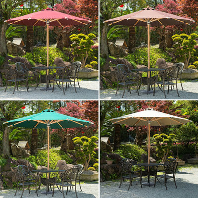 Parasole da giardino esterno a palo di legno per il patio Villa Restaurant Hotel