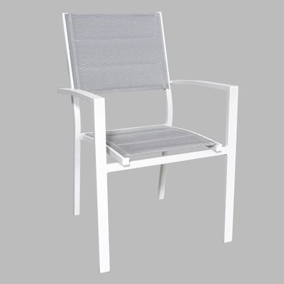 Modern Style Aluminum Outdoor Dining Set 12 Sedie Poltrone e Tavolo da pranzo estensibile